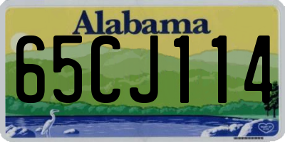 AL license plate 65CJ114
