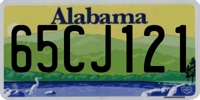 AL license plate 65CJ121