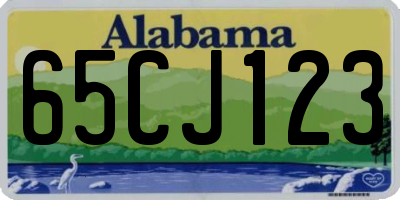 AL license plate 65CJ123