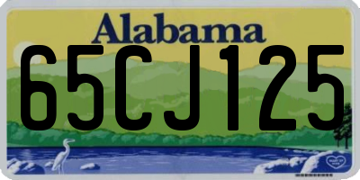 AL license plate 65CJ125
