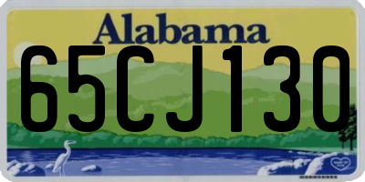 AL license plate 65CJ130