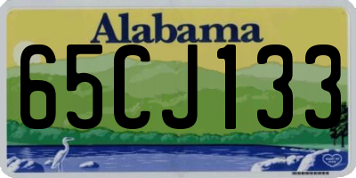 AL license plate 65CJ133