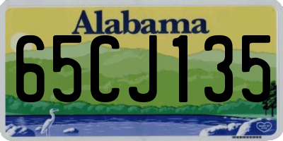 AL license plate 65CJ135