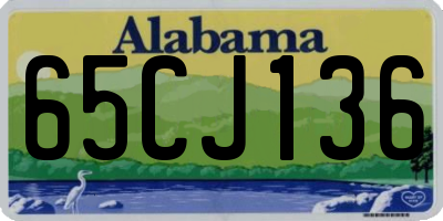 AL license plate 65CJ136