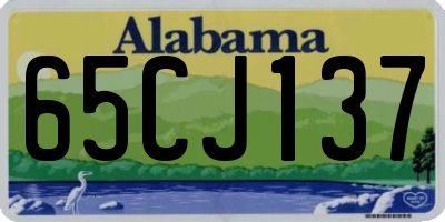 AL license plate 65CJ137