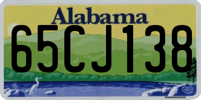 AL license plate 65CJ138