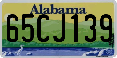 AL license plate 65CJ139
