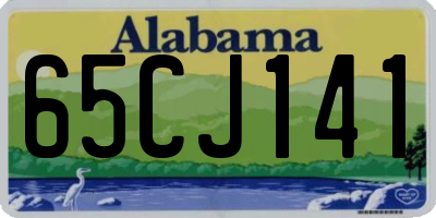 AL license plate 65CJ141