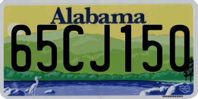 AL license plate 65CJ150