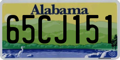 AL license plate 65CJ151