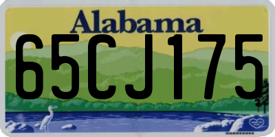 AL license plate 65CJ175