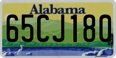 AL license plate 65CJ180
