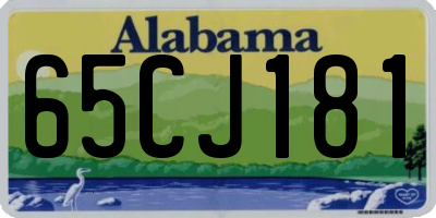 AL license plate 65CJ181
