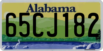 AL license plate 65CJ182