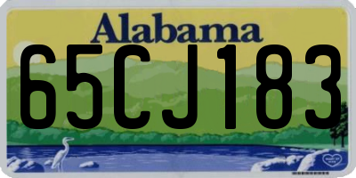 AL license plate 65CJ183