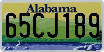 AL license plate 65CJ189