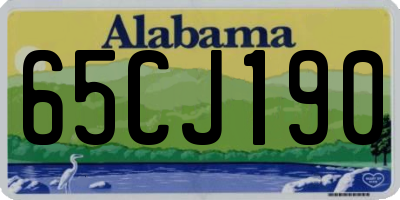 AL license plate 65CJ190