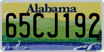 AL license plate 65CJ192