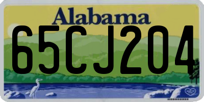 AL license plate 65CJ204