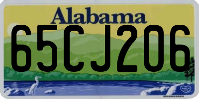 AL license plate 65CJ206