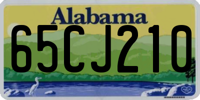 AL license plate 65CJ210