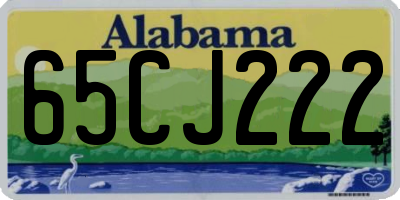 AL license plate 65CJ222
