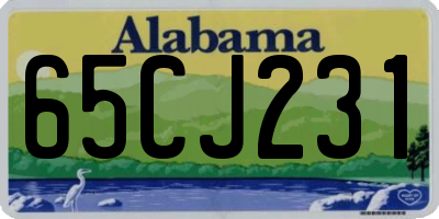 AL license plate 65CJ231