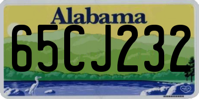 AL license plate 65CJ232