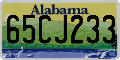AL license plate 65CJ233