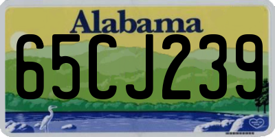 AL license plate 65CJ239