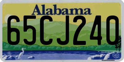 AL license plate 65CJ240
