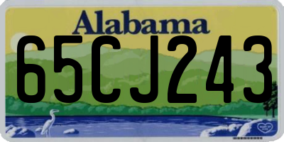 AL license plate 65CJ243