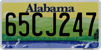 AL license plate 65CJ247
