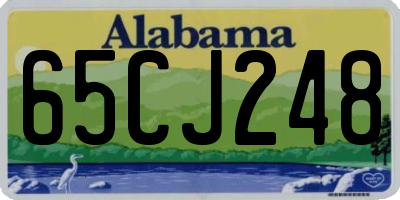 AL license plate 65CJ248