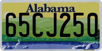 AL license plate 65CJ250