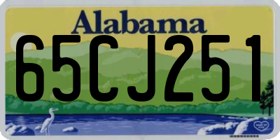AL license plate 65CJ251