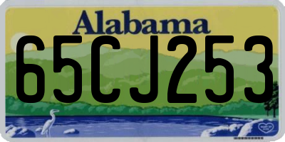 AL license plate 65CJ253