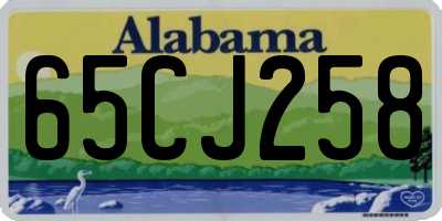 AL license plate 65CJ258