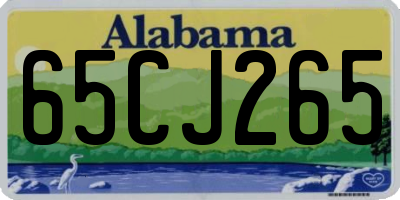 AL license plate 65CJ265