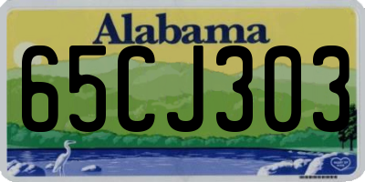 AL license plate 65CJ303