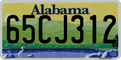 AL license plate 65CJ312