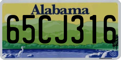 AL license plate 65CJ316