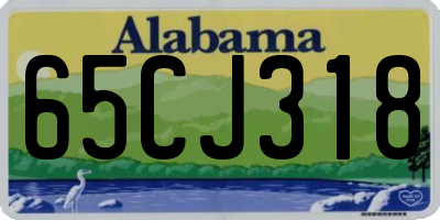 AL license plate 65CJ318