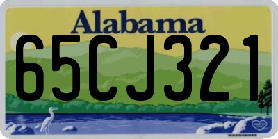 AL license plate 65CJ321