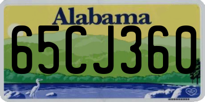 AL license plate 65CJ360