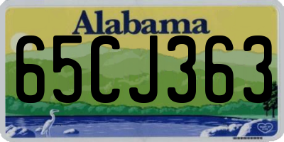 AL license plate 65CJ363