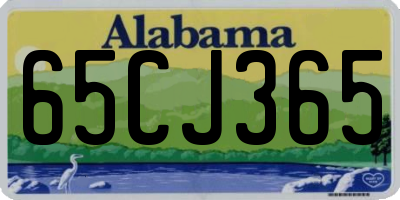 AL license plate 65CJ365