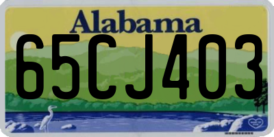 AL license plate 65CJ403