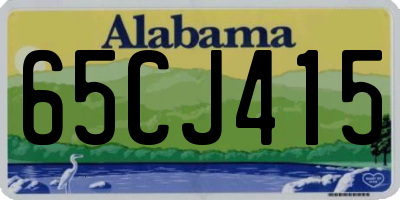 AL license plate 65CJ415