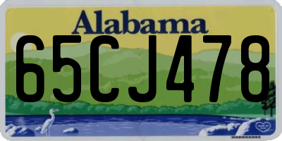 AL license plate 65CJ478